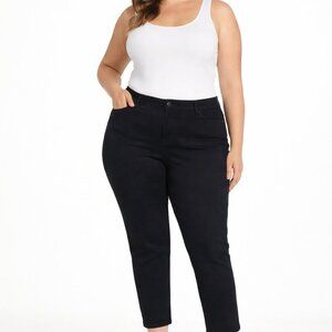 Ryan Wylde Stretch Casual Black Jeans Pants Button Back Pockets Womens 22